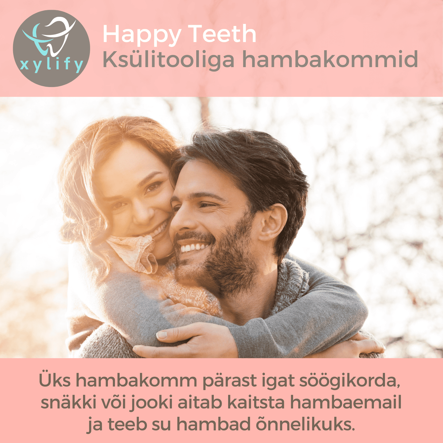Happy Teeth ksülitooliga hambakommid - Greip 100g / 170tk