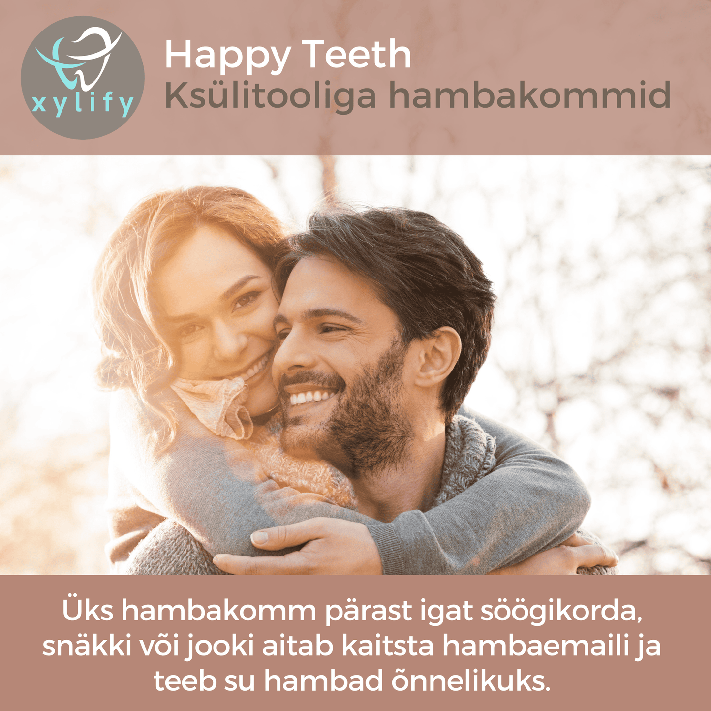 Happy Teeth ksülitooli ja erütritooliga hambakommid - Šokolaad 100g /160tk