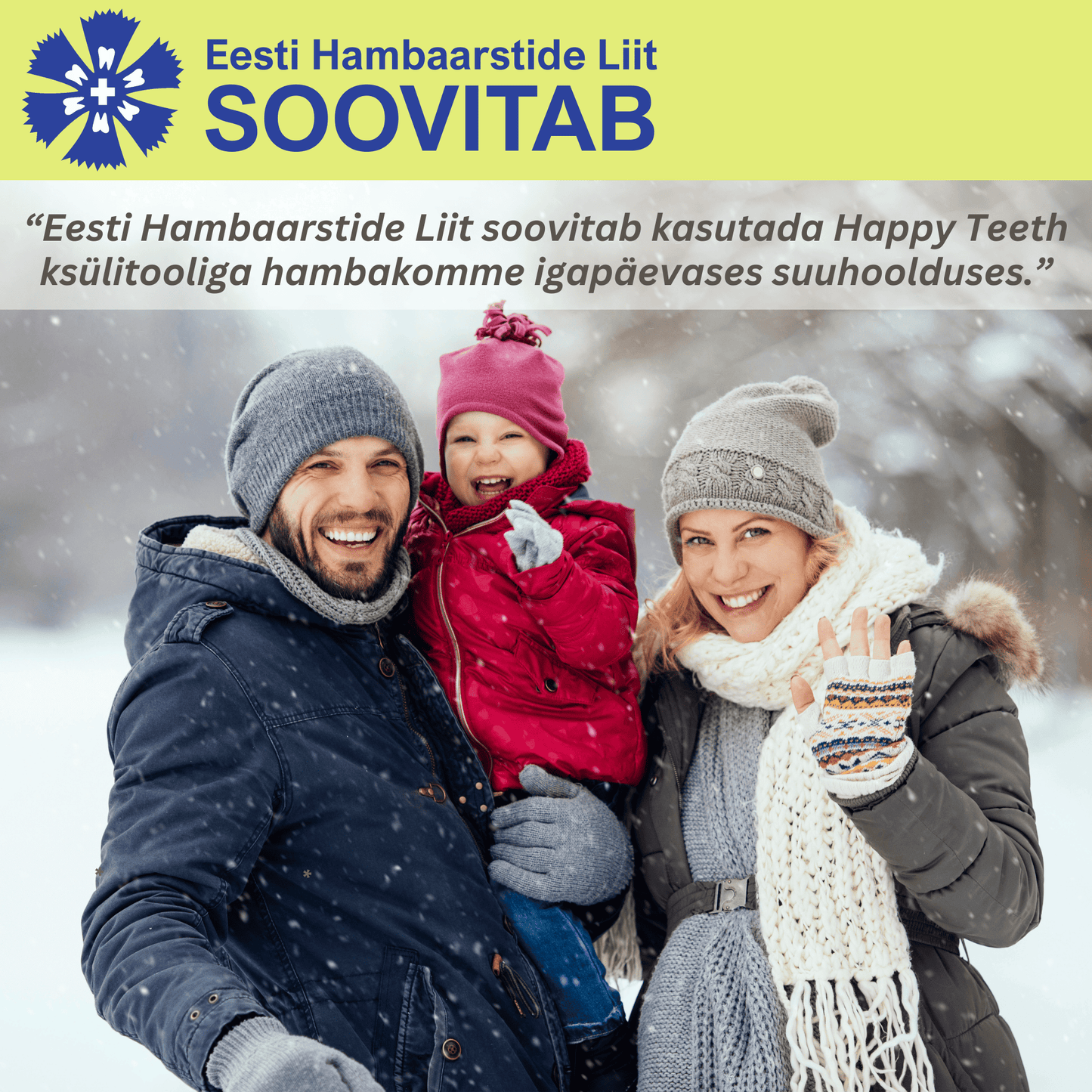 Happy Teeth ksülitooli ja erütritooliga hambakommid - Õun 100g / 185tk